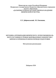 Методика оптимизации физического, психоэмоционального состояния и уровня здоровья юных хоккеистов с мячом в соревновательном периоде подготовки